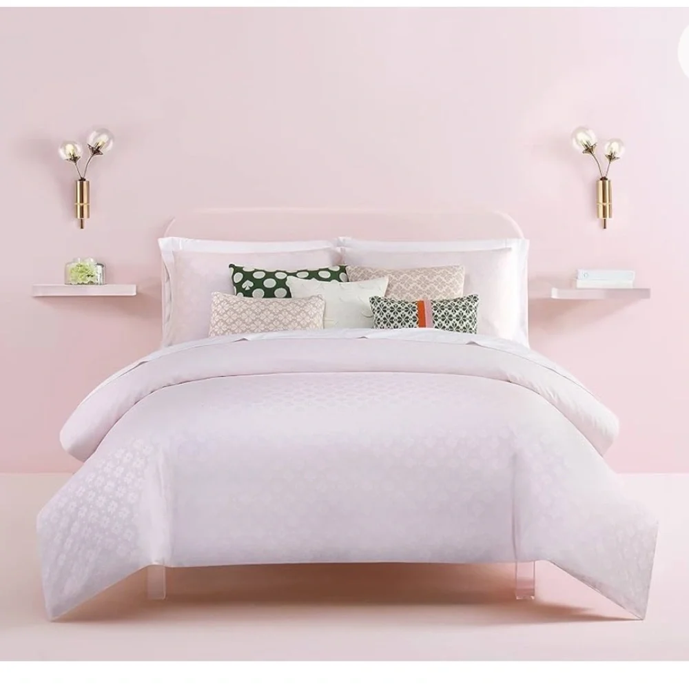 kate spade NEW YORK KING COMFORTER Floral with Polka dot Printed white NEW